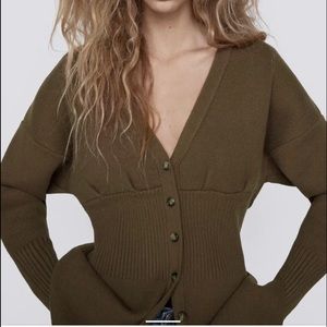 🔥ZARA RIBBED CARDIGAN 🔥